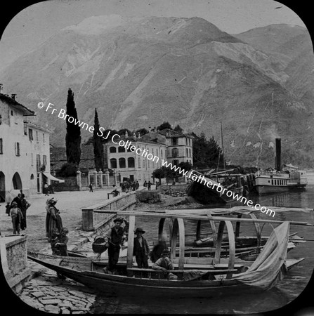 THE FRONT WITH BOATS ON L.LUGANO